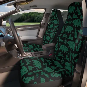 Sage Green Seat Covers for Cars, Boho Car Seat Cover, Hippie Car Accessories for Women, Celestial Witchy Snake Universal Vehicle Decor