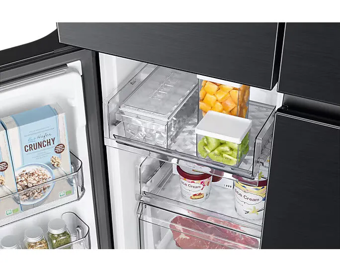 Samsung RF65DG90BDSG 650 L 4 Door Convertible French Door Refrigerator – Triple Cooling, FlexZone™, SmartThings Enabled, Black Caviar