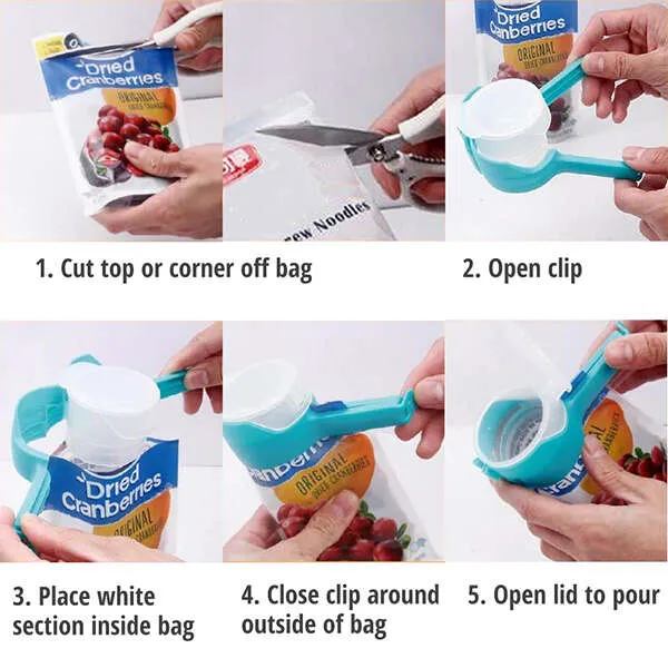 Snaptack - 4 bag clamps and preservation of food freshness