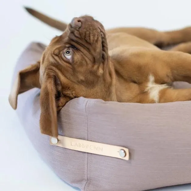 STOKKE Luxury High Side Dog Bed by Labbvenn in Pink