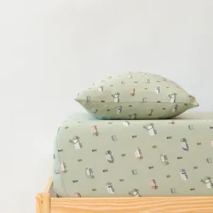 Trash Trucks Twin Sheet With Pillow Case